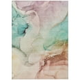 thumbnail image 2 of Addison Rugs Chantille Indoor/Outdoor Transitional Watercolors Teal Washable Rectangle Rug, 8' x 10', 2 of 6