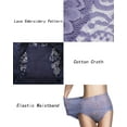 thumbnail image 4 of Finetoo 6 Pack Lace Underwear For Women High Waisted Invisible Briefs Embroidery Floral Panties S-XXL, 4 of 5