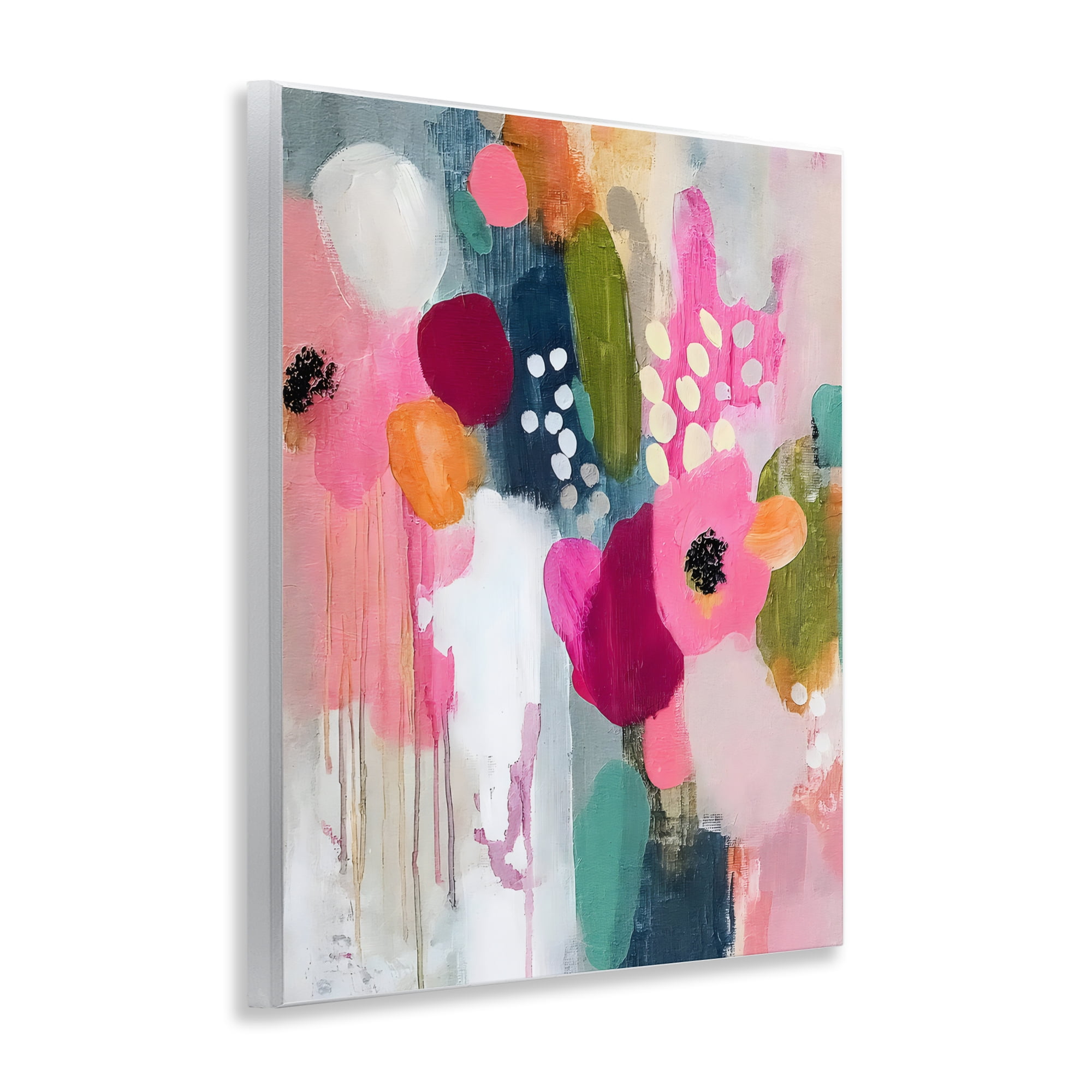 Stupell Industries Paint Drip Blooms Cascade Wall Plaque Art, design by Riley B