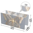 thumbnail image 3 of Luxury Butterfly Acrylic Pencil Pen Holder Cup 4 Compartments Desktop Organiser 7.87"x2.78"x3.54", 3 of 7