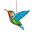 thumbnail image 1 of Hummingbird Stained Glass Window Hanging Bird Stained Glass Light Trap Hummingbird Gift For Mother Bird Lover (green), 1 of 9