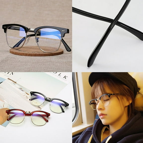 US 2-4 Pairs Blue Light Blocking Glasses Vintage Computer Gamer Gaming Men Women