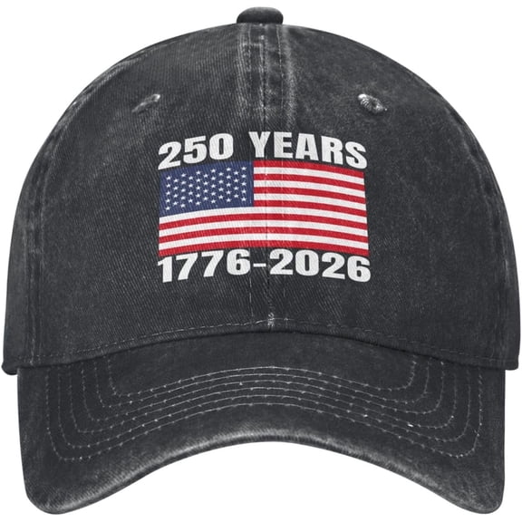 USA 1776 2026 hat 250 Years Freedom 4th of July Hats Denim Baseball Cap