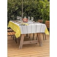 thumbnail image 3 of Outdoor Tablecloth with Umbrella Hole for Patio/Picnic/Party/Camping, Bee Truck Waterproof Table Cloth Rectangle Table Cover Washable, Yellow Honey Daisy Floral Plaid Wooden Grain (52"x 70"), 3 of 8