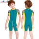 thumbnail image 4 of Niños trajes de buceo traje de buceo secado rápido espalda con cremallera cremallera deportes transpirable Pieles de buceo para buceo Snorkeling Surfing Natación azul M Eigraketly OD003670-02, 4 of 7