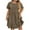 #057 Brown-A7, variant on Tianiyouqing Womens Sundresses Plus Size Ruffle Tiered Layered Oversized Flowing Midi Dresses Crew Neck Cotton Linen Vacation T Shirts Dresses Brown L