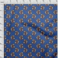 thumbnail image 3 of oneOone Georgette Viscose Fabric Leaves & Floral Block Decor Fabric Printed BTY 42 Inch Wide, 3 of 5