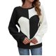 thumbnail image 1 of Gibobby Suéteres para mujer, Suéter de manga larga con cuello redondo para mujer(Negro,Talla única), 1 of 5
