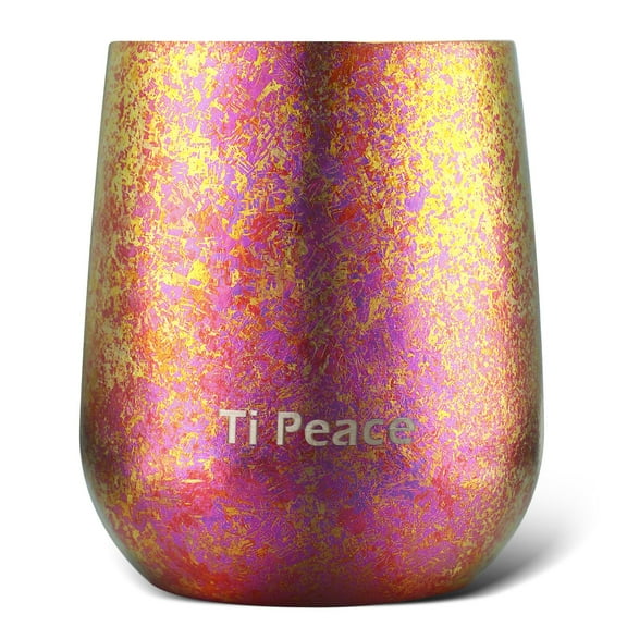 Ti Peace 8oz Titanium Whiskey Cup - Double Wall Insulated Tumbler for Scotch, Bourbon & Cocktails, 240ml No Metallic Taste, Camping & Home Bar Drinking Glass