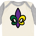 thumbnail image 4 of Inktastic Fleur De Lis Mardi Gras Holiday Boys or Girls Long Sleeve Baby Bodysuit, 4 of 5
