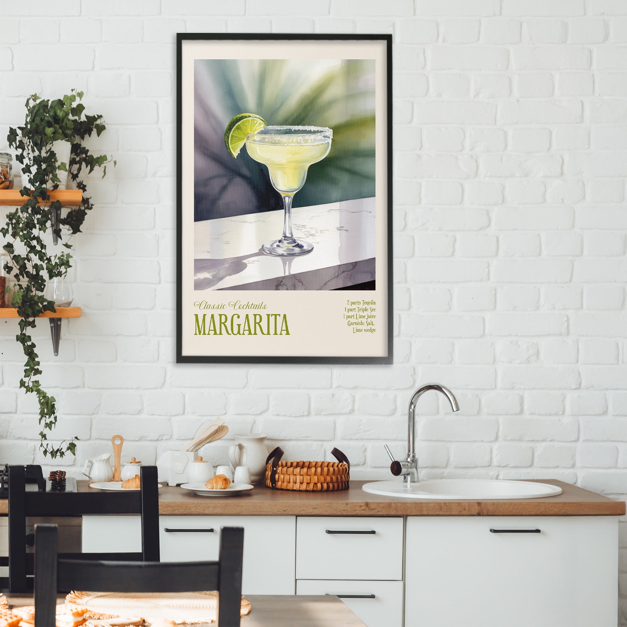 Stupell Industries Margarita on Marble Black Framed Giclee Art, design by Andreas Magnusson