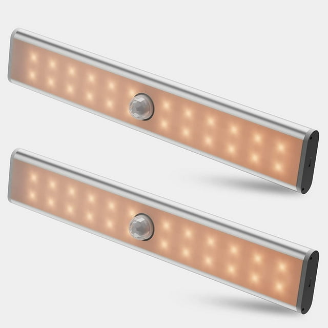 Lámpara LED recargable con sensor de movimiento, luz inalámbrica para armario, luz portátil de emergencia, luz nocturna para niños, extra, blanco cálido de 3000 K