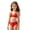 F91-Red, variant on FYDUU 4th of July Girls Swimsuit Bikini Sets Solid Color Two Piece Halter Bikini Swimwear For Kids Summer Beach Outfit Girls Bathing Suit Swim Set 9-10 Years
