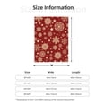thumbnail image 6 of ZNDUO Red Christmas Snowflake Pattern Pattern Thickening Blanket, Fluffy Soft Cozy Flannel Throw Blankets, 60"x50" Inches, 6 of 8