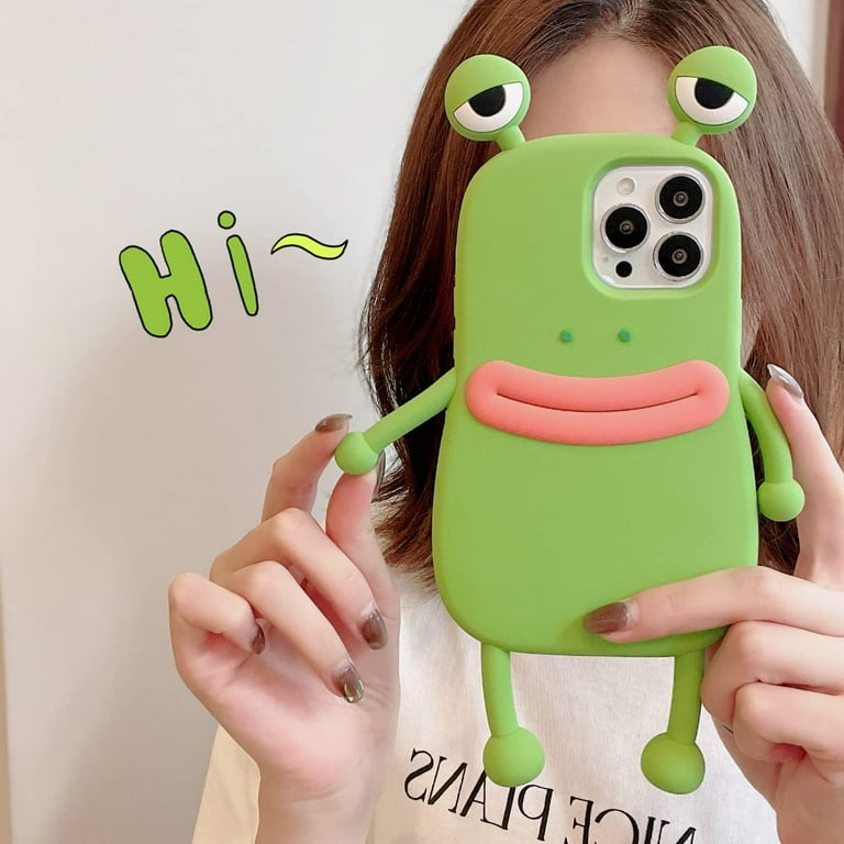 for iPhone XR Kawaii Phone Case 3D Cartoon Cute Frog Phone Case