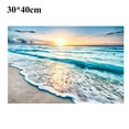 thumbnail image 2 of Walbest Sea Sunrise Beach Landscape Wall Art Non-woven Fabrics Tapestry Frameless Wall Painting Home Decoration, Sunrise Blue Ocean Sea Beach Pictures Art Decor, 2 of 6
