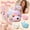 A003- Purple Pink, variant on Pink Puppy Plush Toys Soft Stuffed Dog Animal Fluffy Floppy Ear Design Durable Comfortable Cuddly Companion for Student Toddlers Playtime Bedtime Travel Student Birthday Holiday