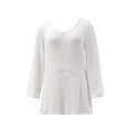 thumbnail image 1 of Ropa Playa Ocean Pacific para Mujer Vestido Corto Crochet Cuello Redondo Manga Larga Blanco Talla M, 1 of 4