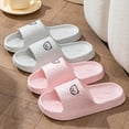 thumbnail image 6 of Women & Menâs Shower Slippers Cute Bear Pattern Slide Slippers, Indoor Non- EVA Sole, Bathroom House Shoes Beach Sandals(Pink,5-6), 6 of 8