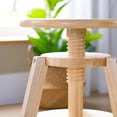 thumbnail image 2 of Guidecraft Adjustable Drafting Wooden Stool-Natural: Drafting Chair for Kids, 16”-18” Inch Swivel Stool for Kids' Art Studio Furniture | Toddler Chair for Drawing, Painting, and Crafting, 2 of 5
