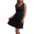 thumbnail image 3 of Vestido mini negro sin mangas en línea A de verano WIHOLL, 3 of 5