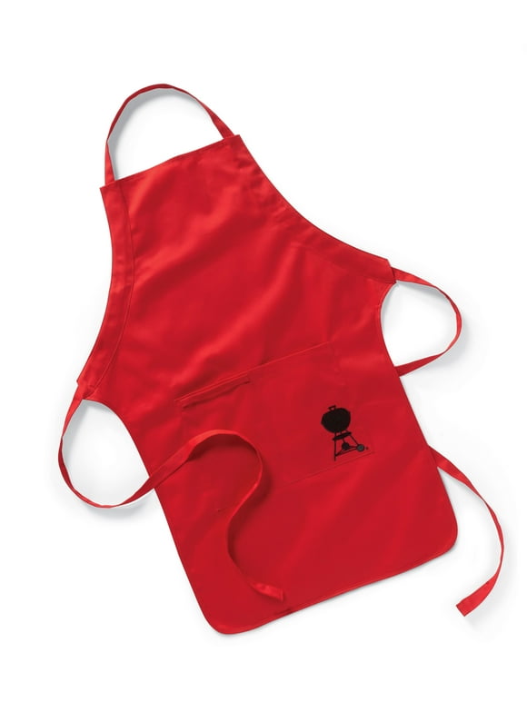 Weber Red BBQ Apron with Black Kettle Logo