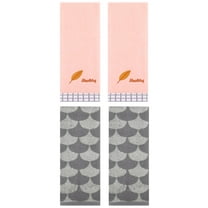 Unique Bargains 4 Pcs Soft Hand Towel 13" x 29" Grey/Pink