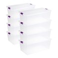 thumbnail image 1 of Sterilite Boîte de Rangement Transparente de 110 Qt avec Couvercle à Loquet Sécurisé, (Lot de 8), 1 of 8