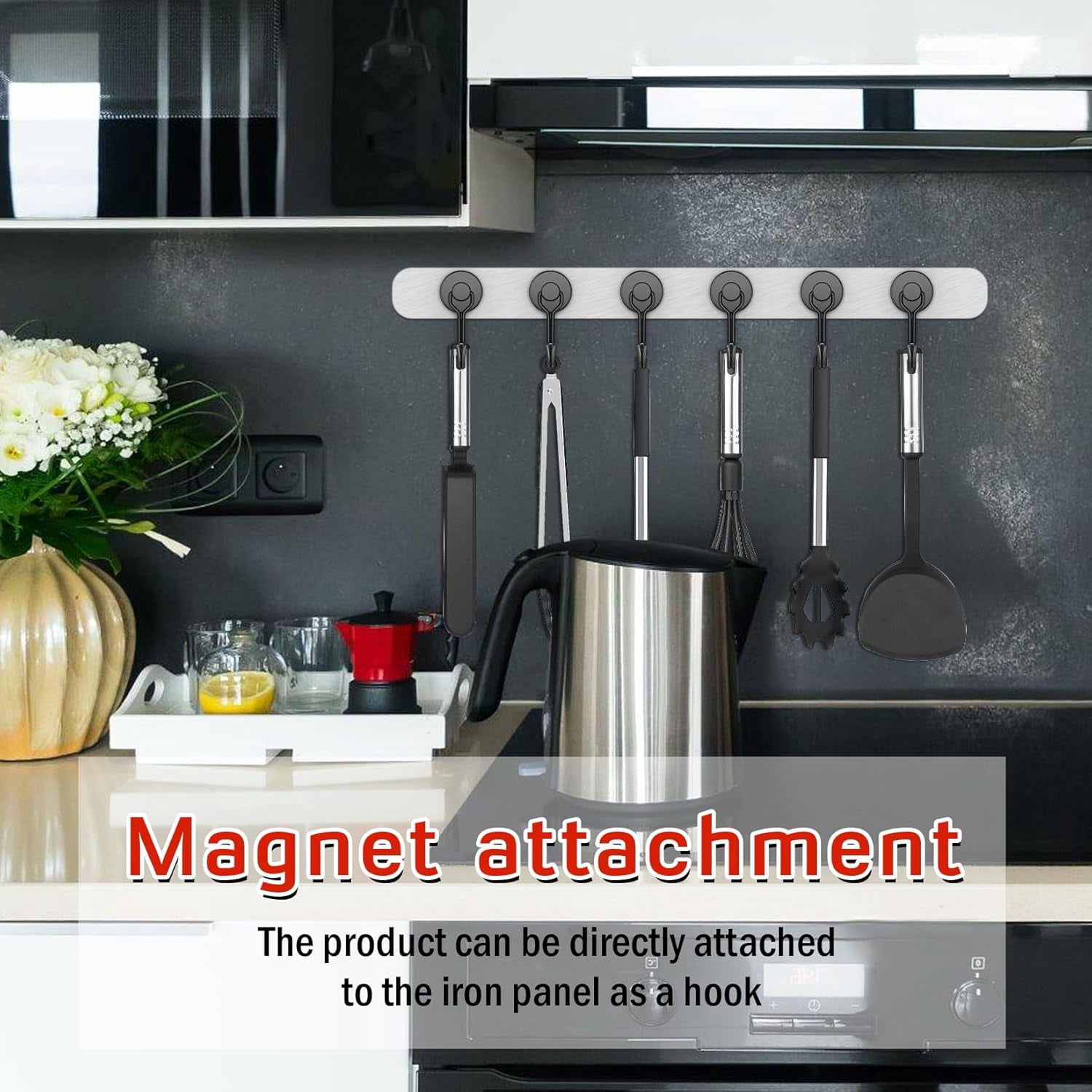 JJEAN-Magnetic Hooks, 40lb+ Black Magnetic Hooks for Classroom, 2026 Cruise Essentials, 10 Pack Strong Magnet Hook Heavy Duty, Neodymium Magnet Hooks for Cruise, Workplace, Home Storage, Kitchen