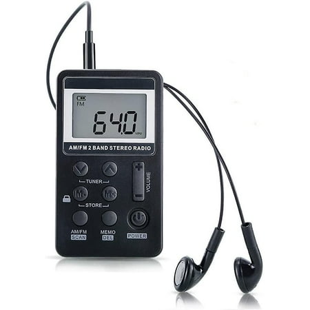 Am Fm Radio,mini Portable Pocket Radio Receiver With Earphone | Walmart ...