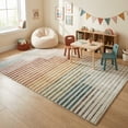 thumbnail image 4 of Rug Branch Eclipse Colorful Striped Rainbow Indoor Area Rug, White Beige, Abstract - Living Room, Bedroom, Dining Room, and Office, 4 of 6