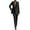 Black, variant on Womens Fall Fashion 2 Piece Blazer Sets Slim Fitted Business Work Single Breasted Blazers Jacket and Pencil Pants Suits Set(Beige,XL)