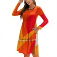 thumbnail image 1 of Rebirth Of The 70S Sweetheart Knot Flared Dress Fashion Design Large Size Loose Dress 70S Graphic Pattern Abstract Minimalism, 1 of 5