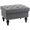 Gray, variant on Vintage Ottoman Foot Stool with Upholstered Seat, Tufted Button Design, Rustic Wood Legs for Living Room, Bedroom, Beige 16 Inch