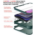 thumbnail image 6 of Diverbox Designed for iPhone 12 Pro Max Case with Screen Protector Camera Lens Cover Heavy Duty Shockproof Dropproof Cases for Apple iPhone 12 Pro Max (Dark Green), 6 of 7
