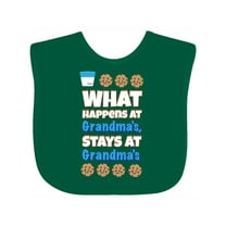 Inktastic What Happens at Grandma's Boys or Girls Baby Bib