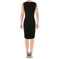thumbnail image 2 of Calvin Klein Womens Floral Beaded Sheath Dress, Black, 10, 2 of 2