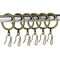 1.5 in Metal Drapery Curtain Rings with Pin Hooks for Window Door Shower (Set of 40)