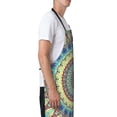 thumbnail image 3 of Lsque Round Mandala1 Waterproof Apron Chef Aprons for Men Heavy Duty Chemical Work Apron Extra Long Grilling Aprons with Adjustable Bib Apron, 3 of 9