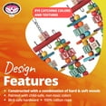 thumbnail image 4 of Super Bird Creations SB448 Katy's ABC Jr. Interactive Bird Toy - Durable Chew Toy, Non-Toxic Textured ABC Blocks, Safe 'Polly' Rope, Ideal for Parrots & Ringnecks - Medium Bird Size - 7" x 5" x 1.5", 4 of 7