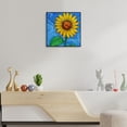 thumbnail image 3 of Cuadros Decorativos Girasol 20X20cm Pintura al óleo sin marco por números DIY Pintura Artesanía (S559) Tmvgtek embutido en tela, 3 of 9