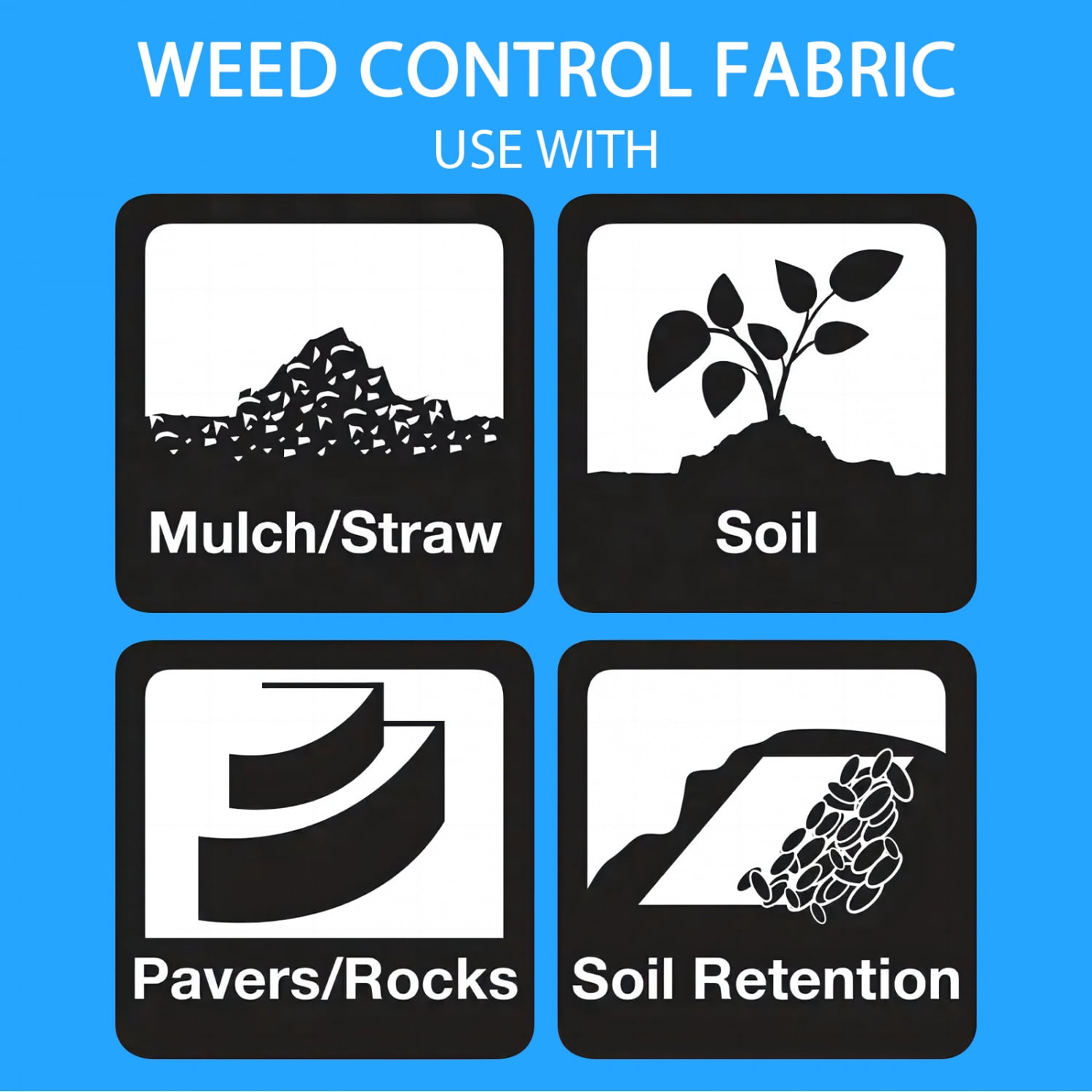 4'X300' Black HDPE 90 Gram Weed Barrier Fabric - UV Resistant Woven Landscape Fabric Permeable Weed Control Mat for Garden Vegetable Beds Mulch/Rock Paths