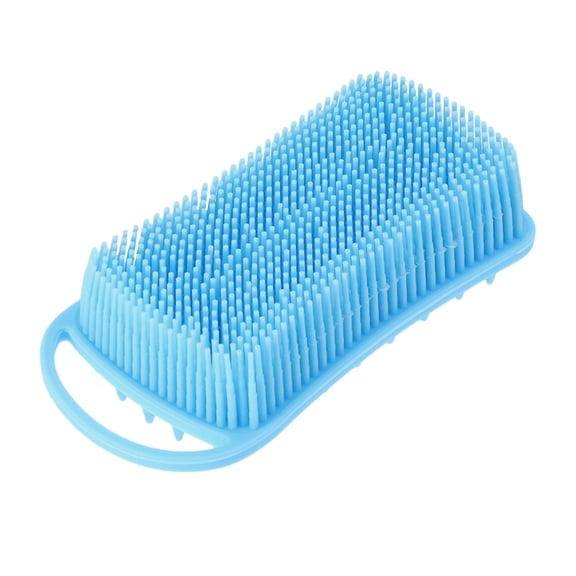 Unique Bargains Double Side Body Bath Brush for Shower 5.12"x2.52"x1.38" 1 Pc Blue