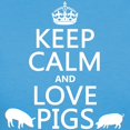 thumbnail image 3 of CafePress - Keep Calm And Love Pigs T Shirt - Women's Traditional Fit Dark T-Shirt, 3 of 4