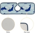 thumbnail image 5 of 3 Pcs SKYSONIC Faucet Absorbent Mat Dolphins Couple in The Sea Washable Counter Drying Pads Behind Faucet for Kitchen Bathroom, 5 of 7