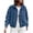 Blue, variant on Zip Up Stand Collar Denim Jacket for Women,Elastic Hem Long Sleeve Drop Shoulder Cropped Jean Bomber Coat Casual Outerwear,Light Blue Women's S-XXL