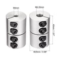 thumbnail image 2 of 5mm to 6.35mm Shaft Coupling 25mmx40mm Coupler Aluminum Alloy Joint Motor, 2 Pack, 2 of 6