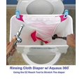 thumbnail image 3 of Aquaus SprayMate Cloth Diaper Sprayer Splatter Shield - Perfect for Rinsing Cloth Diapers, Bedpans, Potty Seat Bowls and More! Ergonomic Design Prevents Splattering and Airborne Germs / Bacteria, 3 of 9