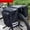 black B2, variant on Bike Pannier Bag, Double-Sided Waterproof Rear Rack Bag, Large Capacity Bicycle Saddle Bag with Reflective Strips for Commuting, Travel & Shopping, Black/Red