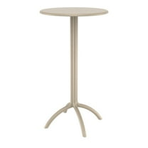 Compamia Octopus Round Patio Pub Table in Dove Gray